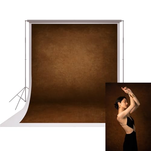UrcTepics 6x8ft Brown Professional Abstract Textured Photography Backdrop for Studio, Vintage Portrait, Headshots, Events. - color: Brown, size: 6×8 Ft