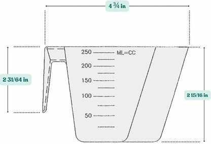 1 Cup (8 Oz. | 250 mL) Scoop for Coffee, Protein Powder, Pet Food, Spices, Grains and Dry Goods – Plastic Food-Grade, BPA-Free Measuring Cup (Pack of 25)