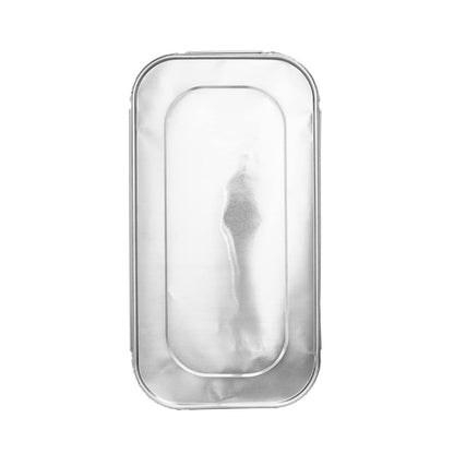 Restaurantware Aluminum Pan Cover 25 Count 12.69 x 6.56 Inch Oven Friendly Disposable Pan Lid 1/3 Size Foil Lid Temperature-Sealing Silver For Catering And Food Storage