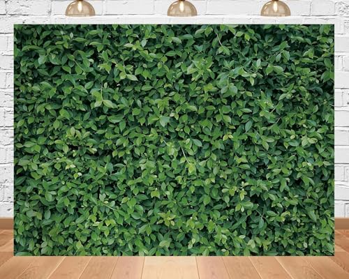 8x6ft Fabric 3D Green Leaves Grass Backdrop Spring Greenery Grass Wall Photography Background for Birthday Party Baby Shower Room Wall Decor Supplies Booth Props - size: 8X6ft