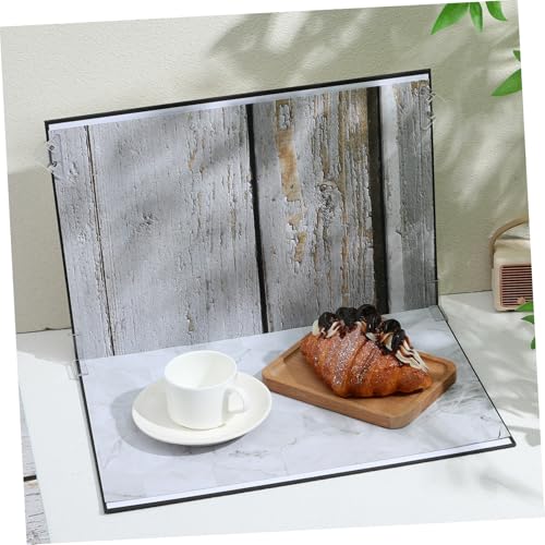 Generic Photo Backdrop Boards Set for Small Product Photography, 15pcs Marble Cement Wood Pattern Kit with Carry Bag and Clips, Tabletop Backgrounds for Jewelry Food Cosmetics Photoshoot