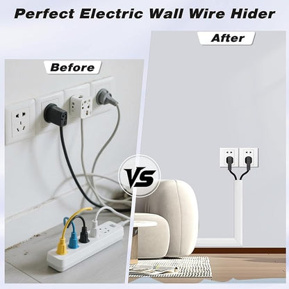 78" Silicone Cord Hider for Wall Mount TV,Large Self-Adhesive Cable Hider for 2-3 Cords,Cable Management Under Desk,Cord Organizer,Cable Raceway Home & Office Trim,Cord Concealer Channel,White