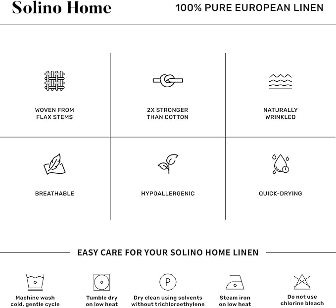 Solino Home Linen Table Runner 36 Inches - 100% Pure Linen Beet Hemstitch Table Runner 14 x 36 Inch Ideal for Dresser and Coffee Tables - Christmas, New Year, Winter - Classic Hemstitch