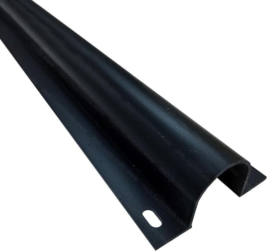 Electriduct 3" Plastic Flanged Wire Guard Cable Raceway - 58 Inch Stick - Black