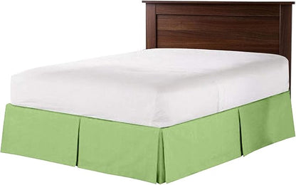 Bed Skirt - 100% Cotton 800 Thread Count Box Pleated Bed Skirt - Luxury Pleated Dust Ruffle, Hotel Quality Modern Bed Skirt, Easy Fit with 12 Inch Tailored Drop, RV King, Sage