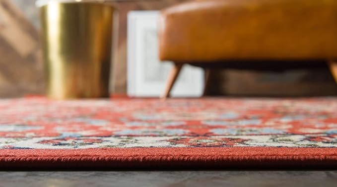 Unique Loom Espahan Collection Area Rug - Cape Cod (2' 7" x 10' Runner, Terracotta/ Black)