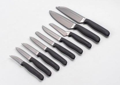 Zyliss Serrated Paring Knife – German Stainless Steel Blade with Sustainable Wheat Straw NonSlip Handle – Blade Guard Included – Dishwasher Safe – 3.9 inches - Gray