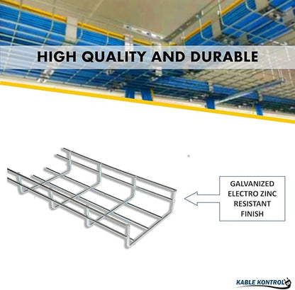 Kable Kontrol Spider Bracket – Wall Support Brackets - Wire Mesh Tray Cable Management Rack Cable Basket, Zinc Plated Steel NEC Approved for Network, Fiber Optic, Cabling Accessory