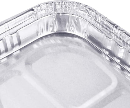 (25 Pack) 1/4 Size Cookie Sheet Baking Cake Pans l 12.8” x 8.9” Disposable Aluminum Foil Trays l Premium Heavy Duty Nonstick Baking Sheets Reusable