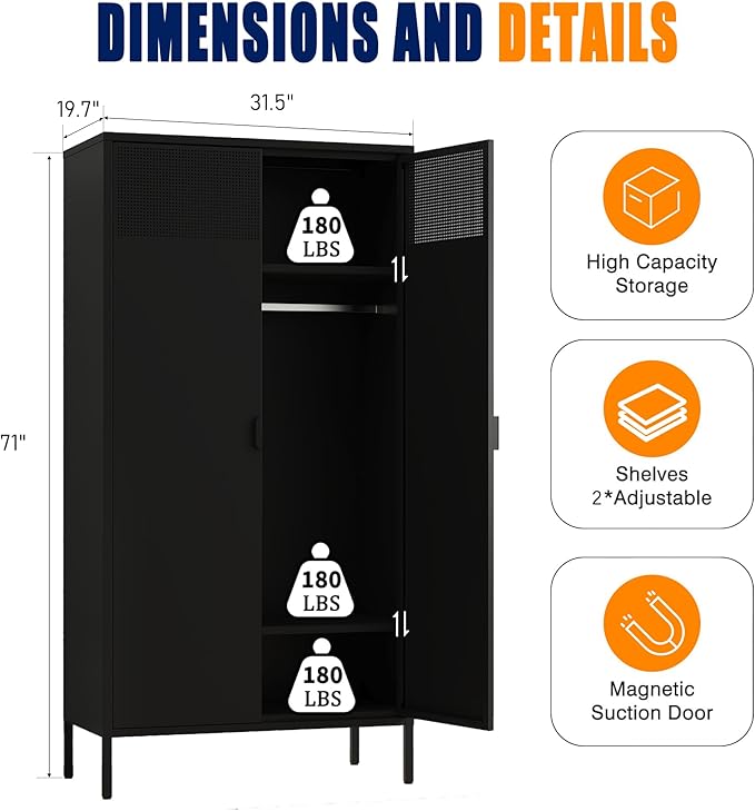 Washsemba Metal Storage Cabinets Locker