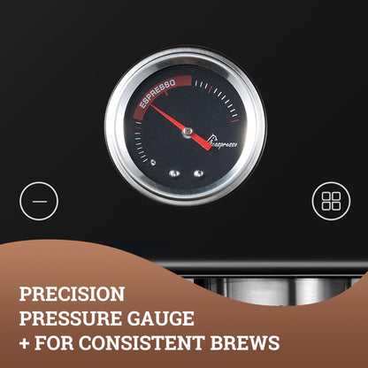 Acaspresso Espresso Machine with Grinder, Auto Distribute & Tamp 15 Bar Semi-Automatic with PID Temperature, Cold Brew Espresso Maker with Milk Frother, 58mm Portafilter for Beginners, Stainless Steel