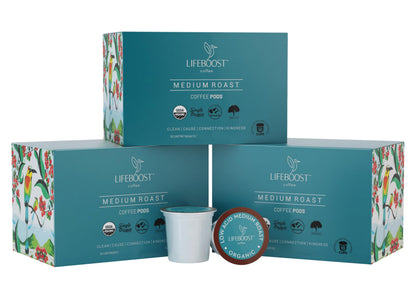 Lifeboost Cognition Decaf Mushroom Coffee K Cups, Low Acid, 10 Count