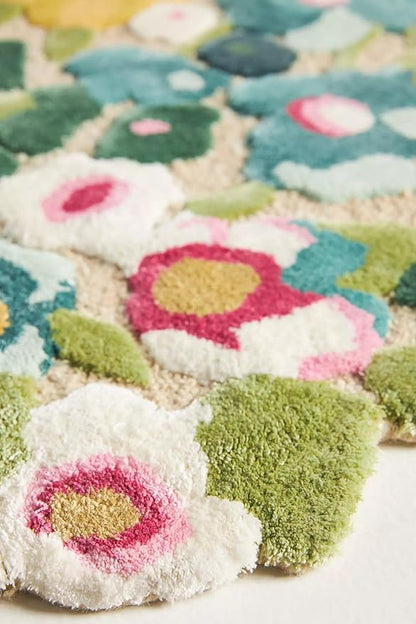 Cassia Wool Viscose Area Rug – 5’ x 7' – Handmade Wool Area Rugs –Yellow – Rugs for Living Room, Bedroom – Anti-Skid – Carpets with Non-Slip Natural Backing with 100% Cotton