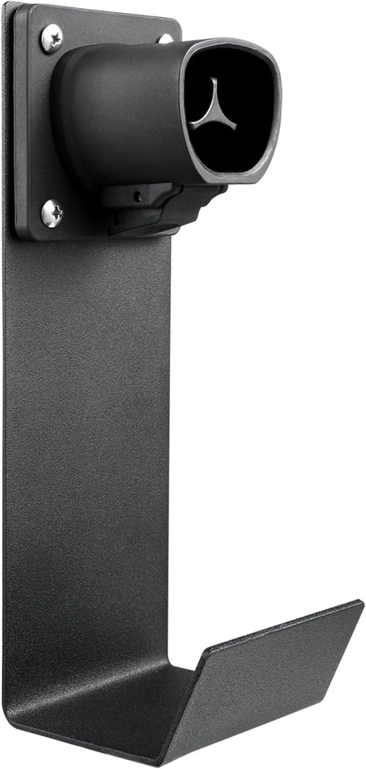 Lectron Tesla NACS Electric Vehicle Charger Nozzle Holster Dock & J-Hook for Cable Management - Tesla Charger Cord Organizer Compatible with Mobile Connector & Wall Connector