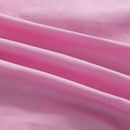 Bed Skirt Full Size Ruffled Bed Skirts with Split Corners, 14 Inch Drop Dust Ruffle Bed Skirt with Platform, 14 Inch Drop, Pink