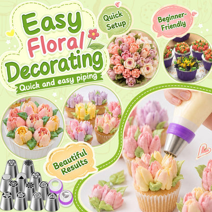 Suuker 27 Pieces Russian Piping Tips Set
