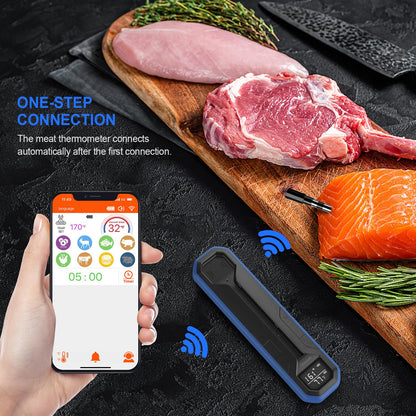 Wireless Meat Probe Thermometer with APP Control for BBQ Grill Smoker Oven