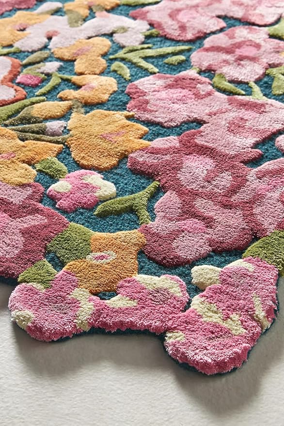 Cassia Wool Viscose Area Rug – 5’ x 7' – Handmade Wool Area Rugs –Multi – Rugs for Living Room, Bedroom – Anti-Skid – Carpets with Non-Slip Natural Backing with 100% Cotton