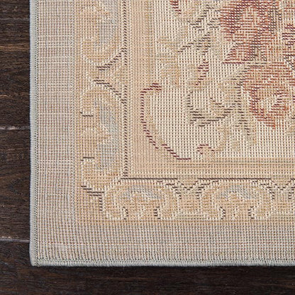 Rugs.com Chateau Collection Rug – 8 Ft Square Light Blue Medium Rug Perfect for Living Rooms, Kitchens, Entryways