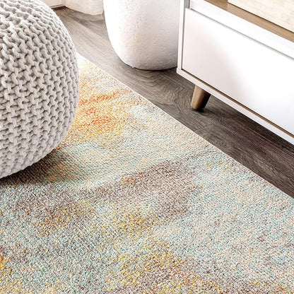 JONATHAN Y Modern Abstract Vintage Cream/Orange Runner Rug, 2x8, Contemporary POP, Transitional, Easy-Cleaning for Living Room, Bedroom, Kitchen, Pet Friendly, Non-Shedding (CTP104B-28)