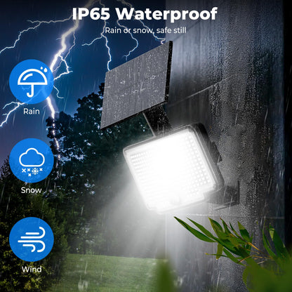 Peasur Solar Lights Outdoor Waterproof – 2 Pack, 318 LEDs, 3 Modes