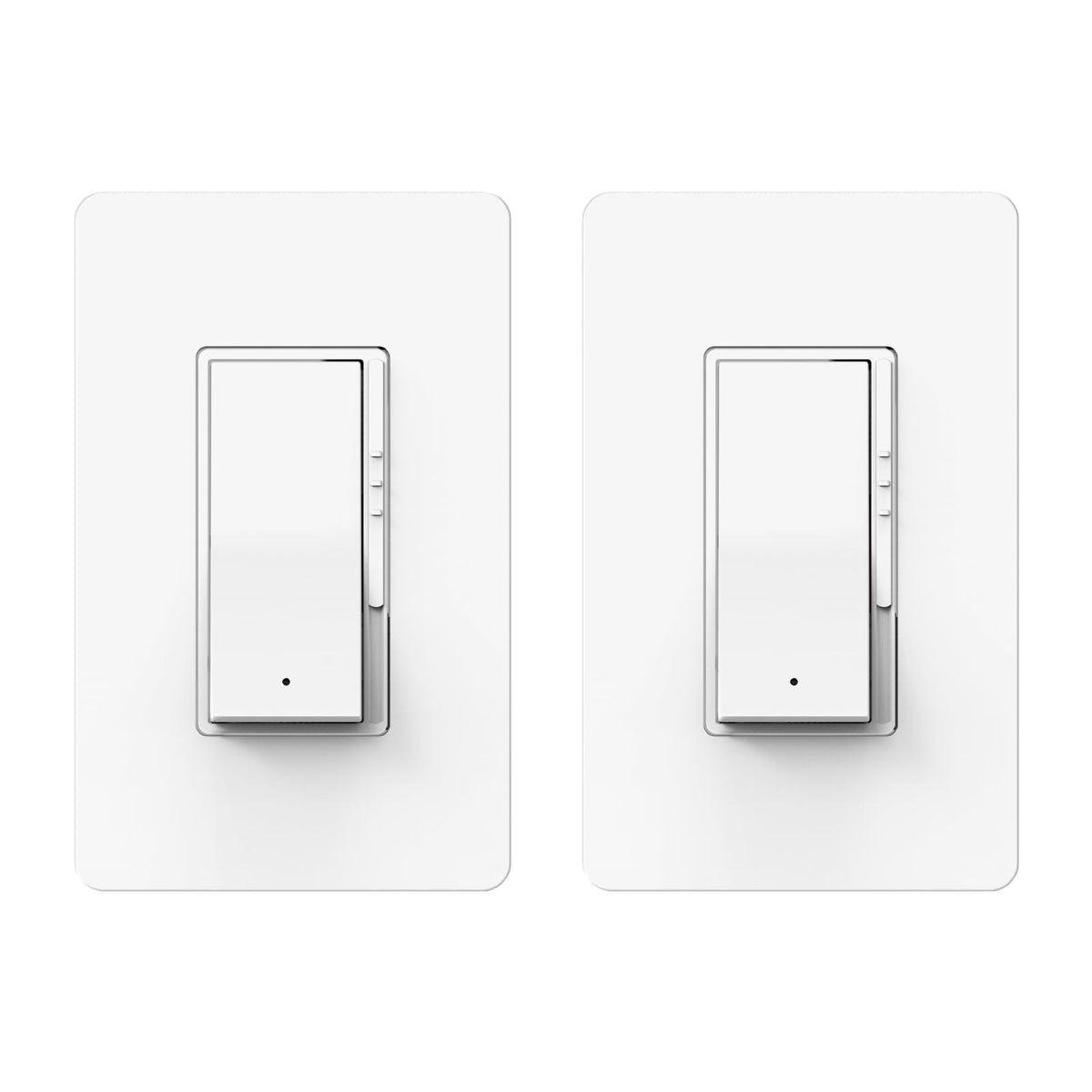 ThunderWay Digital Dimmer Switch – 2-Pack, Matte White, Single Pole/3-Way, Wall Plate Included
